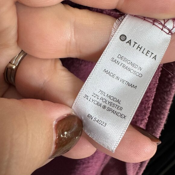 ATHLETA coaster luxe pullover sweatshirt in rose size XS - Picture 8 of 9
